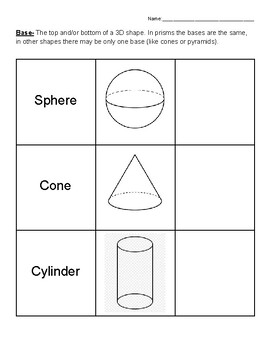 Preview of Naming 3-Dimensional Figures Note Catcher