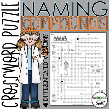 Preview of Naming Compounds Crossword Puzzle Chemical Nomenclature Review Activity