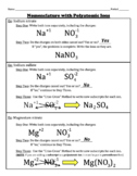Naming Compounds with Polyatomic Ions -- Nomenclature Work