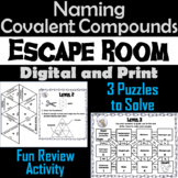 Naming Covalent Compounds Activity: Chemistry Escape Room: