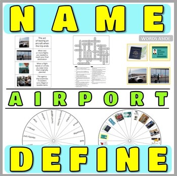 Preview of Defining Nouns Themed Vocabulary Word Puzzles Games Flash Cards