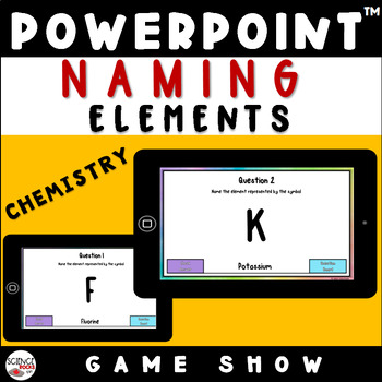 Preview of Periodic Table Of Elements Naming From Symbols Chemistry PowerPoint™ Activity