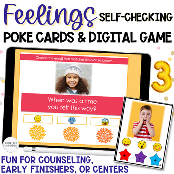 Preview of Naming Feelings Print and Digital Interactive Social Skills Game