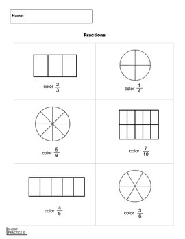 Preview of Representing Fractions