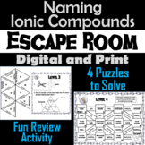 Naming Ionic Compounds Activity: Chemistry Escape Room (Sc