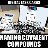Naming Covalent Compounds Digital Task Cards FREE PREVIEW 