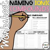 Naming Ionic Compounds Worksheet with Differentiation for Review or Assessment
