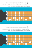 Naming Notes on the Guitar Fret board Worksheet