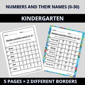 Number Names 1 to 30  1 to 30 Number Names and Worksheet