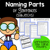 Naming Parts (Subjects) of Sentences