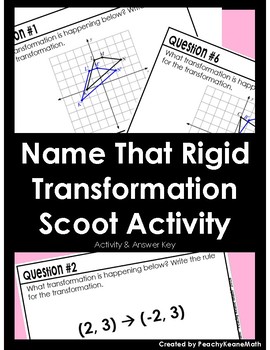 Preview of Naming Rigid Transformations Activity/Task Cards