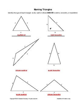 isosceles scalene equilateral triangle worksheet
