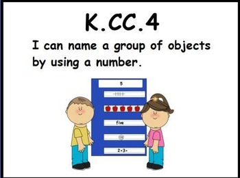 Preview of Naming a Group of Objects: An Activeboard Center Activity (K.CC.4)