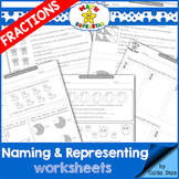 Naming and Representing Fractions Worksheets - USA Spelling