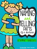 Naming and Telling Parts of a Sentence
