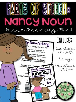 Preview of Nancy Noun Anchor Chart and Song