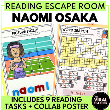 Preview of Naomi Osaka Reading Escape Room for Asian American Pacific Islander Month