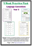 Naplan 5 week Language Conventions practice pack - Grade 3