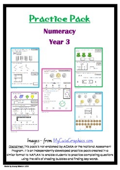 Preview of Naplan 5 week Numeracy practice pack - Grade 3