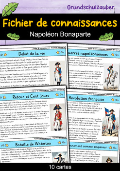 Preview of Napoléon Bonaparte - Fichier de connaissances - Personnages célèbres (français)