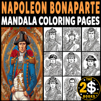 Preview of Napoleon Bonaparte Mandala Coloring Book – 10 Pages