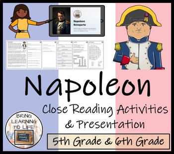 Preview of Napoleon Close Reading Comprehension Activity | 5th Grade & 6th Grade