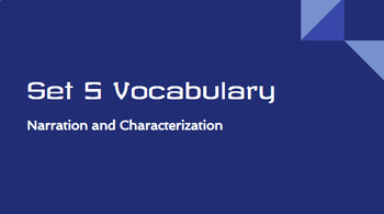 Preview of Narration and Characterization Academic Term Presentation