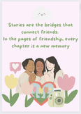 Narrative Blooms: Heartwarming Friendship Digital Poster for Kids
