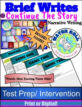 Preview of Narrative Brief Write-Continue The Story-Board Game-TEST PREP-Print/Digital