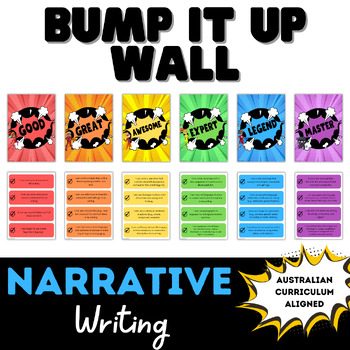 Preview of Narrative Bump it up Wall - Student Friendly