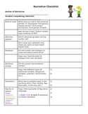 Narrative Checklist - Peer Revision or Revise your own story!