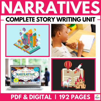 Preview of Narrative & Creative Story Writing Unit ( Self Directed Modules) Google Drive