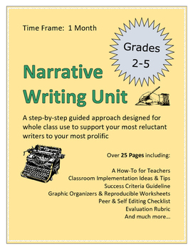 Preview of Narrative Writing Step-By-Step Student Booklet