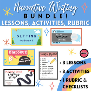 Preview of Narrative Writing Lessons and Rubrics Bundle!