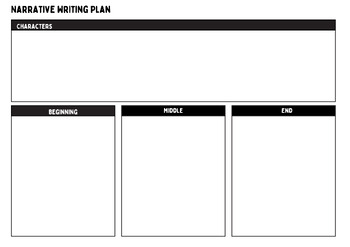 Preview of Narrative/Creative Writing (picture planning template)