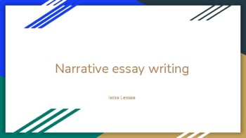 Preview of Narrative Essay Unit Plan Sides part 1