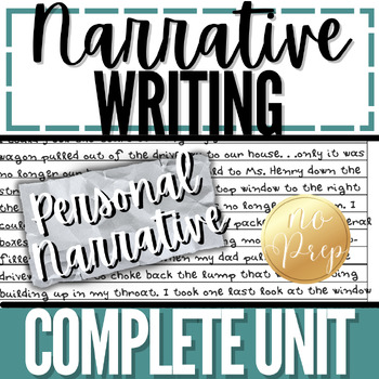 Preview of Personal Narrative Writing Unit | Brainstorm Graphic Organizer Checklist Rubric