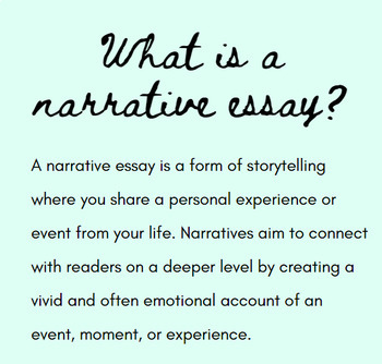 teaching narrative essays