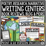 Narrative Word Work Poetry Writing Centers Stations ELA Po