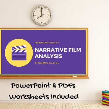 Preview of Narrative Film Analysis | Middle School ELA| PowerPoint and PDFs | Quiz Included