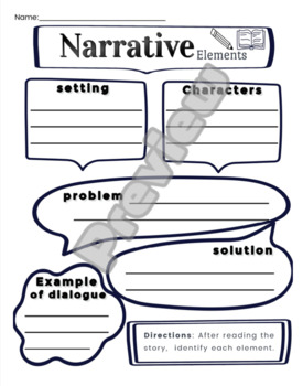 Preview of Narrative Graphic Organizer