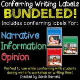 Narrative, Information and Opinion Writing Labels BUNDLE!