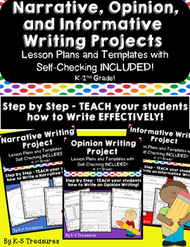 Preview of Narrative, Informative, and Opinion Writing: Complete Writing in 7 Days | K-2nd