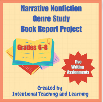 Preview of Narrative Nonfiction Genre Study Book Report Project