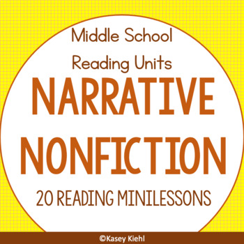 Preview of Narrative Nonfiction Middle School Reading Unit (20 Reading Lessons)