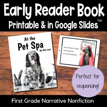 Preview of Narrative Nonfiction Printable Leveled Reader - Community Helpers - Pet Spa