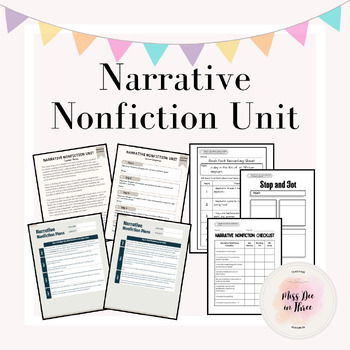 Preview of Narrative Nonfiction Writing (10 day unit)