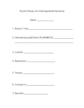 Preview of Narrative Notes Page