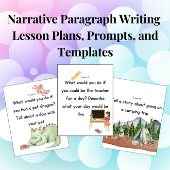 Preview of Narrative Paragraph Writing Unit: Lessons, Prompts, Thinking Maps, and Templates