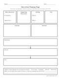 Narrative Planning Page - Graphic Organizer